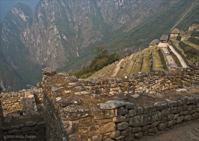 looking down the mountain