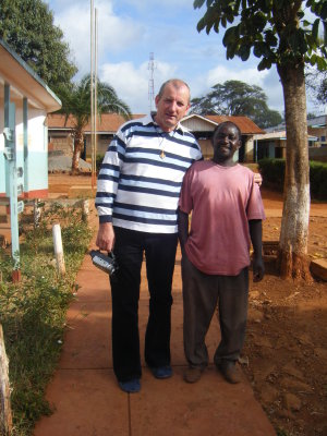 Martin with Peter Kariuki who works very hard on the farm.