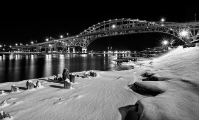 Blue Water Bridge in B&W