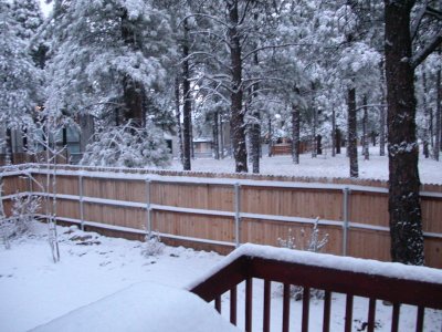 Looking NW from sliding glass door