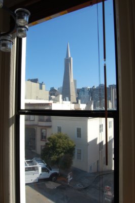 Window view from  the flat