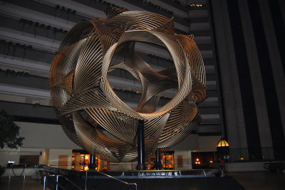 WPA breakfast, Hyatt -- this is a sculpture in the hotel atrium