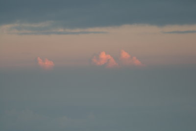 Three Peaks on Hawaii from Haleakala