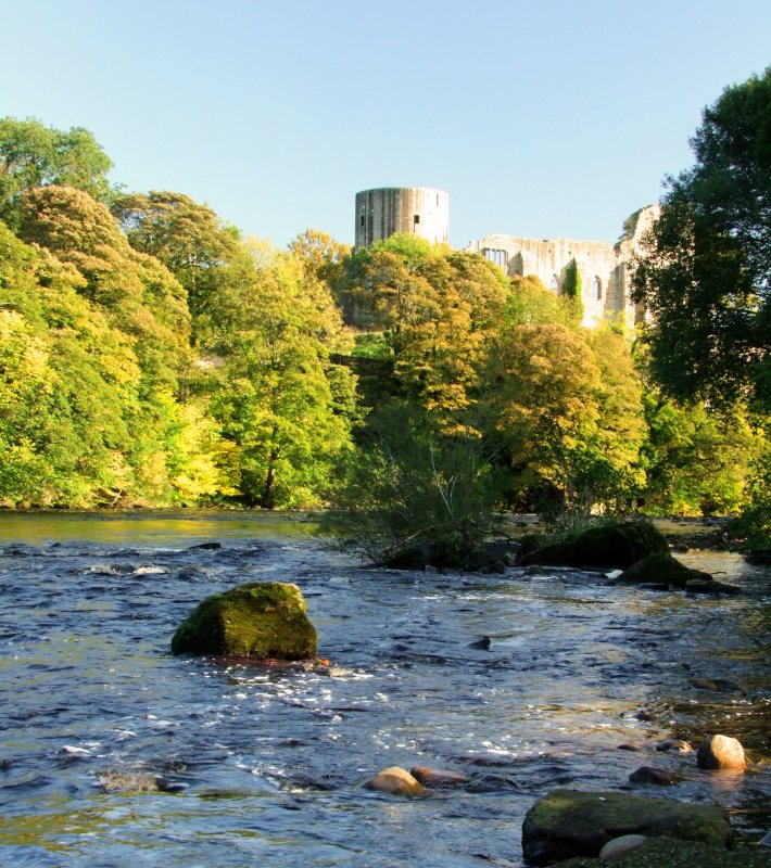The  Castle  ruins  from  the  River  Tees.