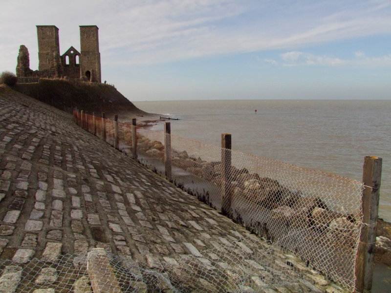 Sea  defences  at  Reculver.