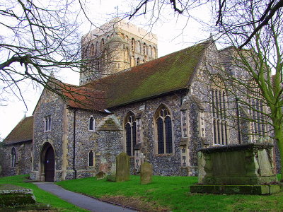 St.Clement's Church,with the tower made of specially imported Caen stone.