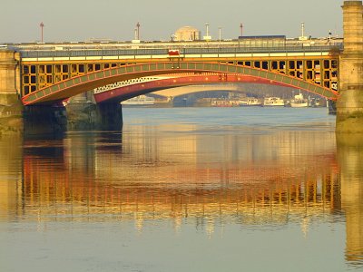 Blackfriars Railway Bridge reflected