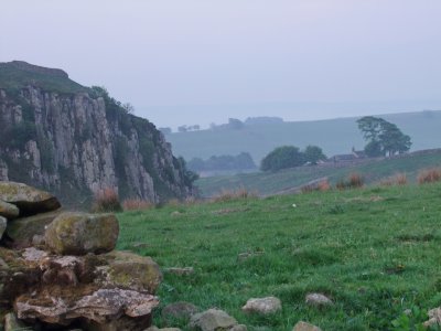 Looking  south  from  Steel  Rigg  to  Peel  Cottage.