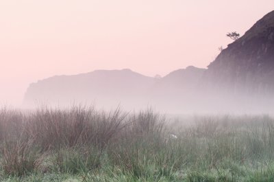 Morning  mist by  Crag  Lough.