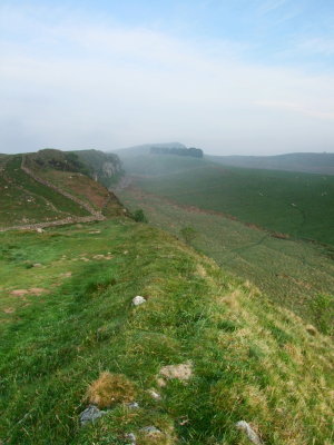 Looking  west  along  the  line  of  Hadrian's  Wall.