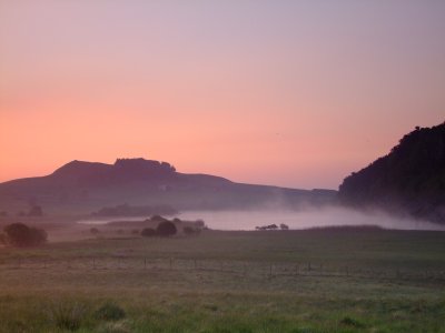 Daybreak  over  Hotbank Crags  and  Crag  Lough.