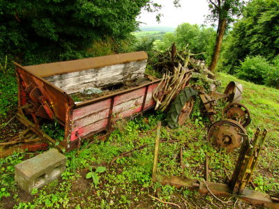 Old  farm  machinery  slowly rotting  away.