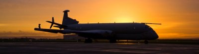 Raf  Nimrod  at  sunset