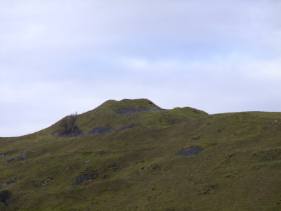 Summit  remains   of  Cefn-llys  2nd  castle.