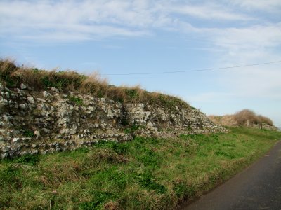 Reculver ;a  section  of  Roman  Fort  wall.