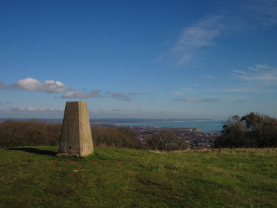 Trig. Point  over looking Pevensey  Bay.