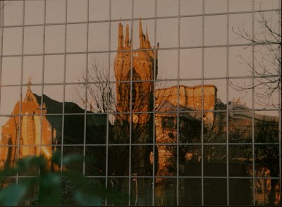 St.Paul's church,Hammersmith,reflected.