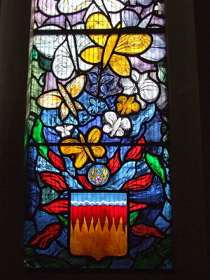 The 398th.Bomb Group Memorial Window;a detail.