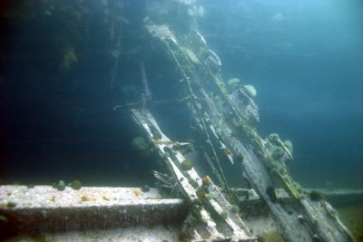 BI Wrecks... remains of a life boat..