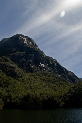 mountain and faint partial halo