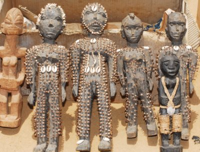Fetishes in Benin market