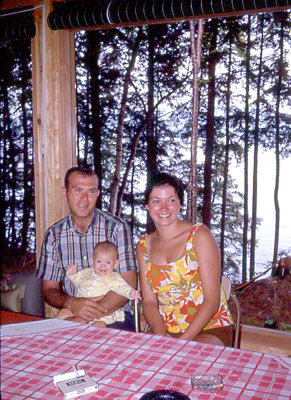 Glen and Carol holding Michelle