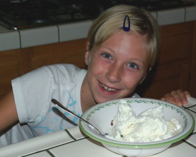 Sarah with ice cream
