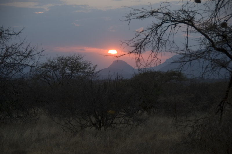 sunset in the Samburu