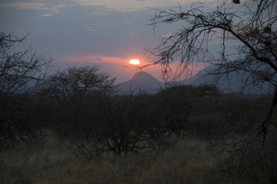 sunset in the Samburu