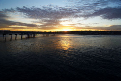 Sunrise over OB from the pier