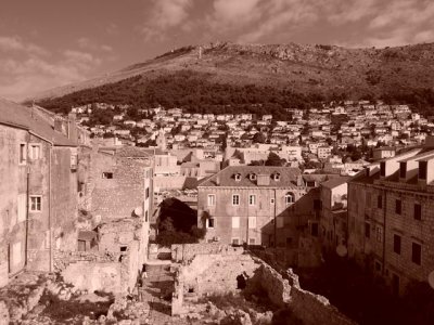 Dubrovnik in sepia