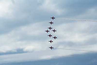 Red Arrows from the top