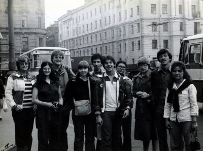 Me in the front center in Moscow ... when it was the Soviet Union. Strange and wonderful trip!