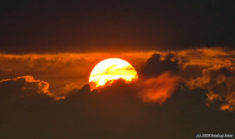Sun in a bed of clouds