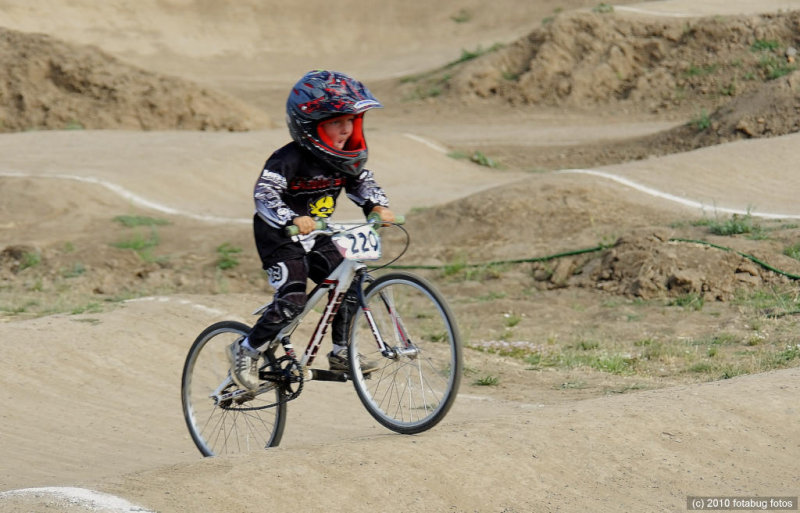 Kid on bike track