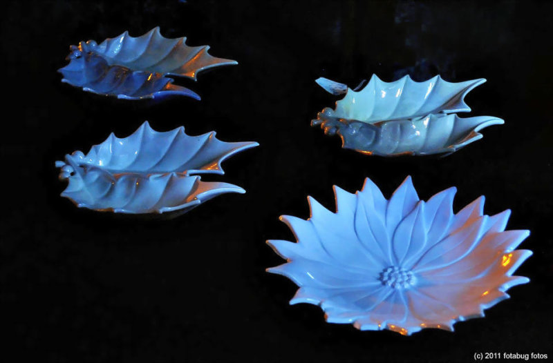 Serving Dishes In A Store Window