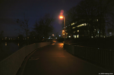 Delta Ponds Walkway in the Dark