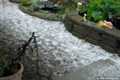 We just had a bit of a hail storm