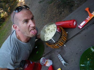 Aaron disapproves of dinner