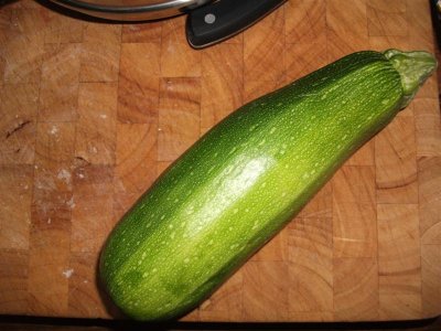 Courgette - got a bit big, don't know how I missed it!