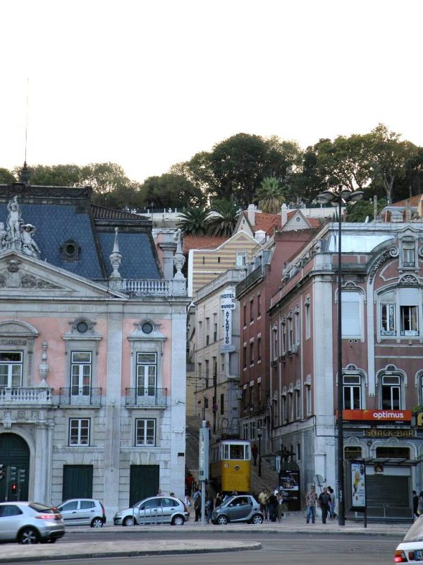 the Elevador da Gloria funicular up to the Bairro Alto