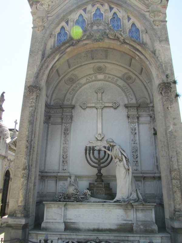 the only menorah in the cemetery