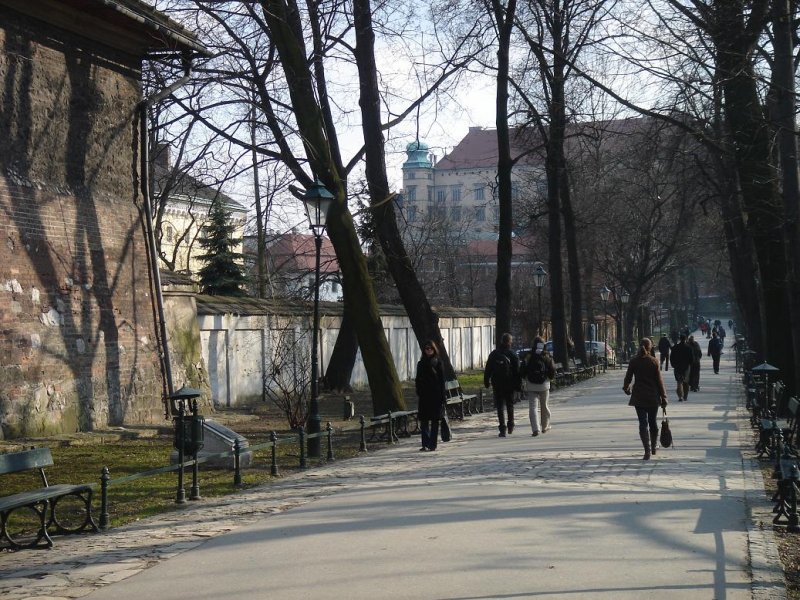 on the planty toward Wawel castle