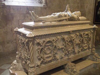 the tomb of Camoes, Portugal's first epic poet