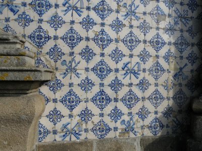 tiles on the church exterior