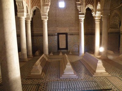 at the Saadian tombs (16th c.)