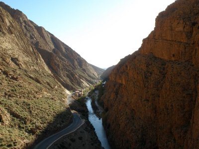 a view down the Dades gorge on our way back