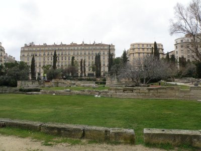 the Marseille history museum's garden of vestiges