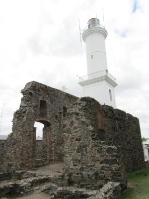 ruins of the convent San Francisco, and the faro (lighthouse) built into its walls