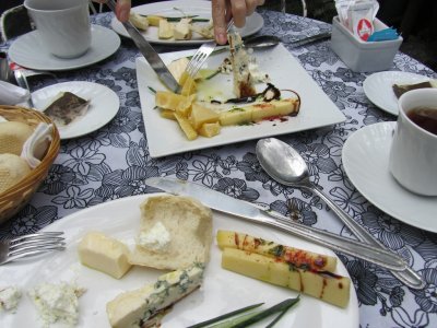 a snack near the fortress gate